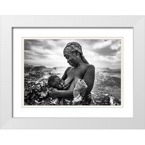 The Chalice Of Life White Modern Wood Framed Art Print with Double Matting by Coelho, Joao