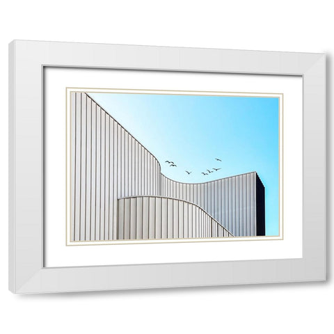 Teatro Verdi II White Modern Wood Framed Art Print with Double Matting by Richter, Regine