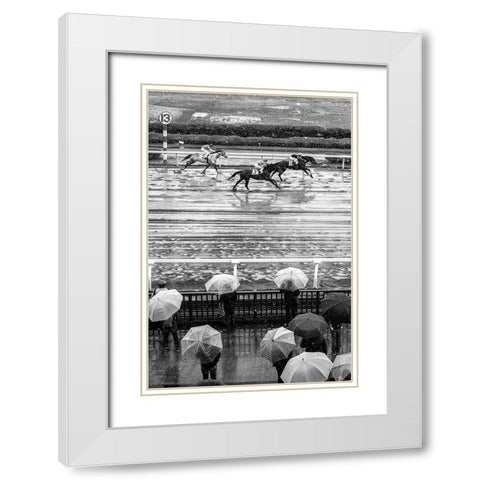 Urawa Horse Racing (2018) White Modern Wood Framed Art Print with Double Matting by Hasegawa, Takashi