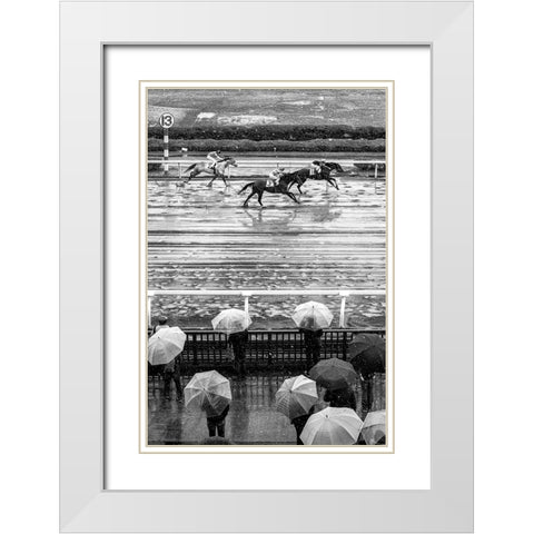 Urawa Horse Racing (2018) White Modern Wood Framed Art Print with Double Matting by Hasegawa, Takashi
