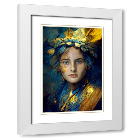 Bluemagic White Modern Wood Framed Art Print with Double Matting by Egger, Marcel