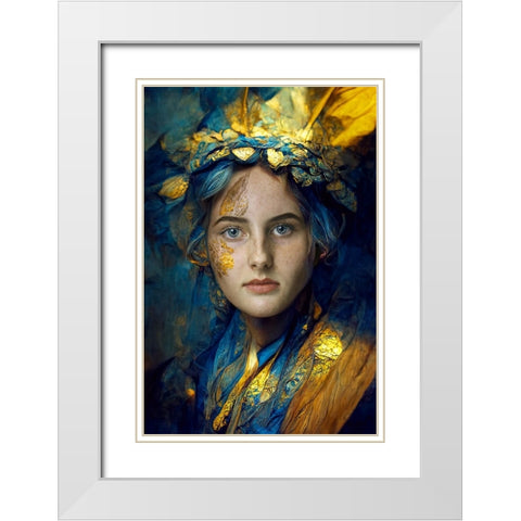 Bluemagic White Modern Wood Framed Art Print with Double Matting by Egger, Marcel