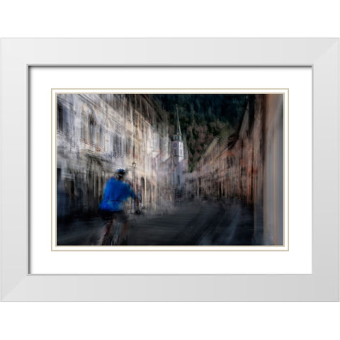 Plac White Modern Wood Framed Art Print with Double Matting by Malovrh, Milan