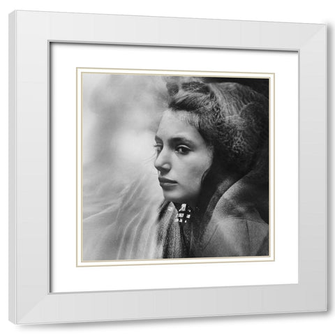 Untitled White Modern Wood Framed Art Print with Double Matting by Getsadze, Zurab