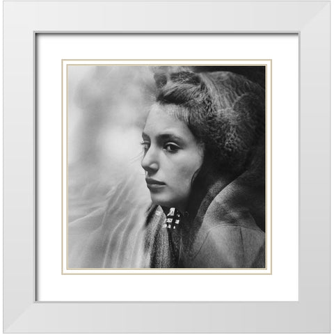 Untitled White Modern Wood Framed Art Print with Double Matting by Getsadze, Zurab