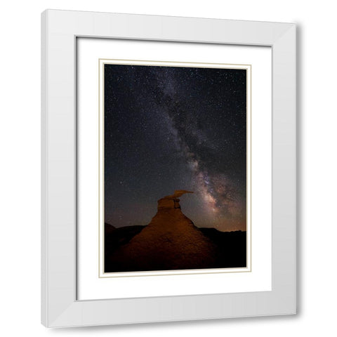 Are You There? White Modern Wood Framed Art Print with Double Matting by Yuan, Lijuan