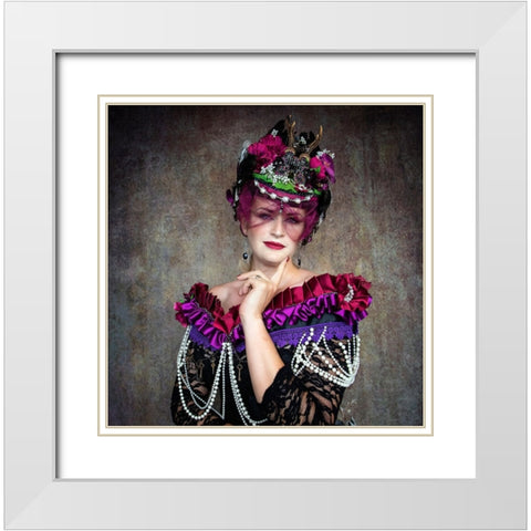Queen Of Colour White Modern Wood Framed Art Print with Double Matting by Springgay, Daniel