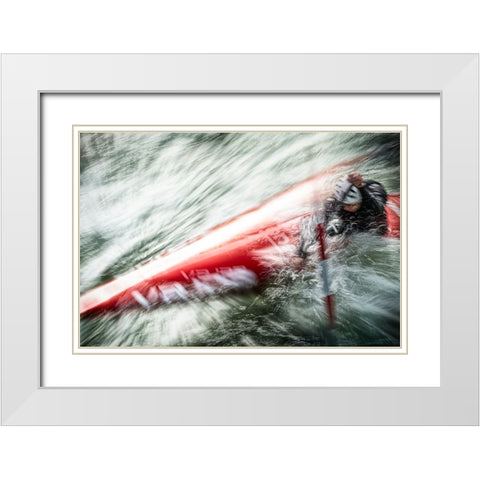 Wild Water White Modern Wood Framed Art Print with Double Matting by Ignac, Dusan