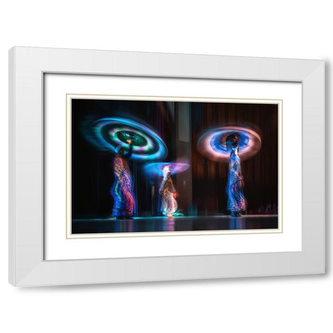 Dreamers White Modern Wood Framed Art Print with Double Matting by Shawki, Mohamed