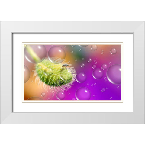 Explorer Of The UnIVerse... White Modern Wood Framed Art Print with Double Matting by Dufour, Thierry