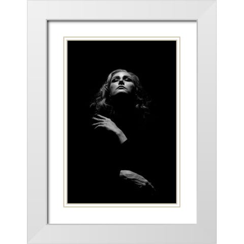 Eli White Modern Wood Framed Art Print with Double Matting by Saeidinia, Afshin