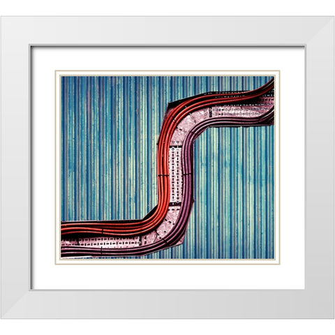Snake White Modern Wood Framed Art Print with Double Matting by Thomas, Gareth