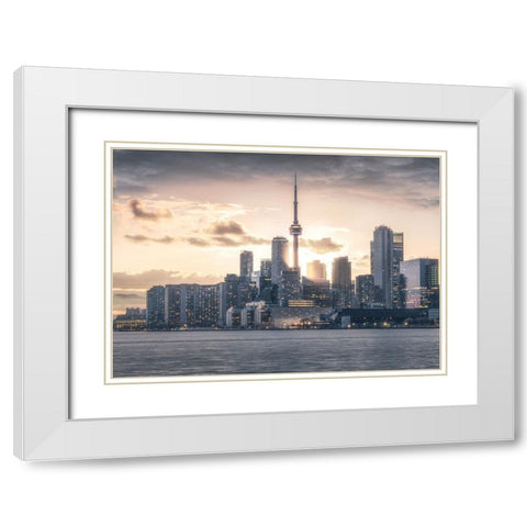 Lightburst! White Modern Wood Framed Art Print with Double Matting by Hill, David