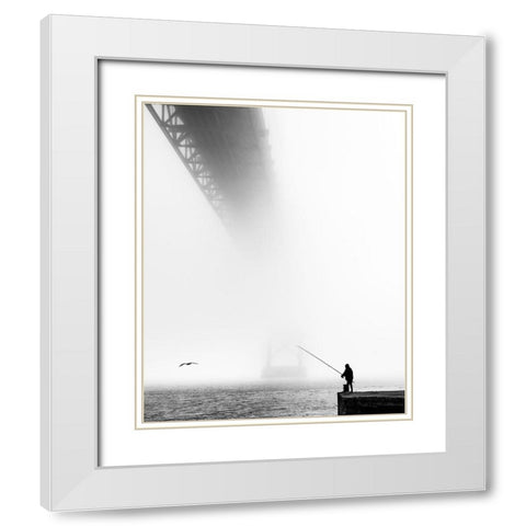 The Complicity Of Silence White Modern Wood Framed Art Print with Double Matting by Coelho, Joao