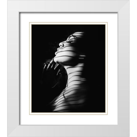 Ritratto Di Manuela White Modern Wood Framed Art Print with Double Matting by Fidanza, Toni