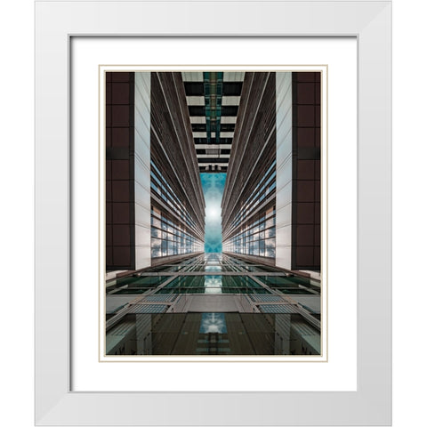 Subterfuge White Modern Wood Framed Art Print with Double Matting by Chiodo, David