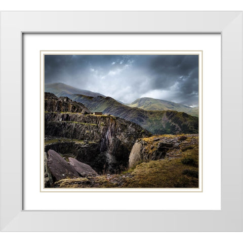 Dinorwic Quarry White Modern Wood Framed Art Print with Double Matting by Platner, Larry