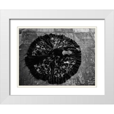 Untitled White Modern Wood Framed Art Print with Double Matting by Kapsha, Eduards