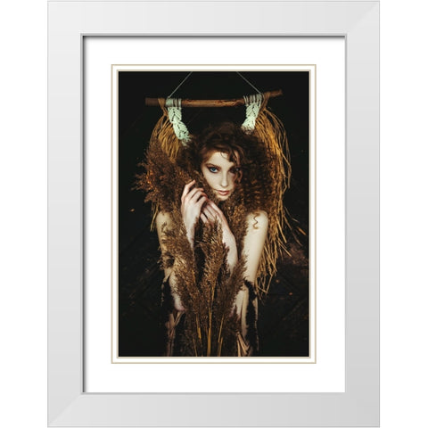 Among The Reeds White Modern Wood Framed Art Print with Double Matting by Bolgov (Axe), Ruslan