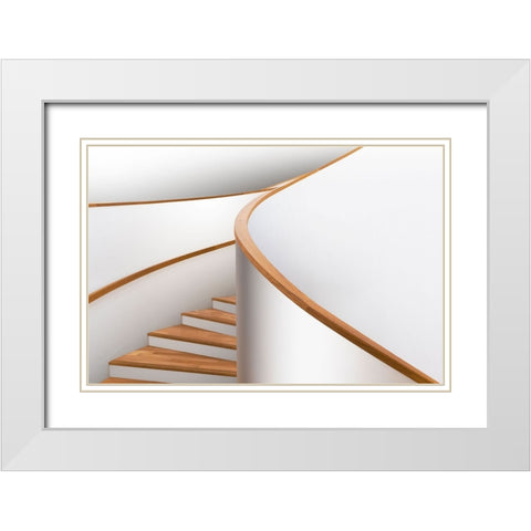 Mind Shapes White Modern Wood Framed Art Print with Double Matting by Liu, Shuchuan