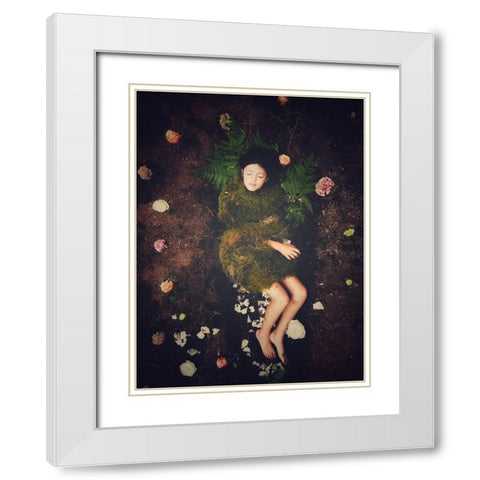 It Starts In The Woods White Modern Wood Framed Art Print with Double Matting by Margau, Delphine