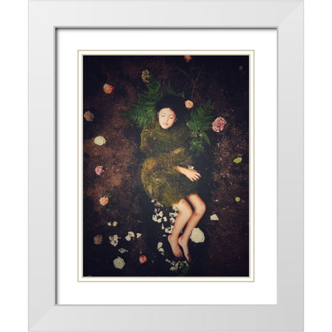It Starts In The Woods White Modern Wood Framed Art Print with Double Matting by Margau, Delphine
