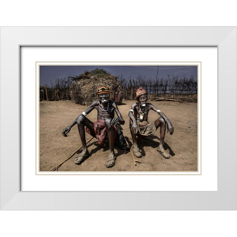 The Deserved Rest White Modern Wood Framed Art Print with Double Matting by Perovich, Irene