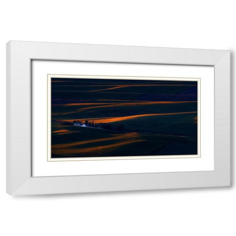 EobcÂ”D White Modern Wood Framed Art Print with Double Matting by Fengying Long