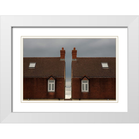 Twins White Modern Wood Framed Art Print with Double Matting by Kozuh, Primoz