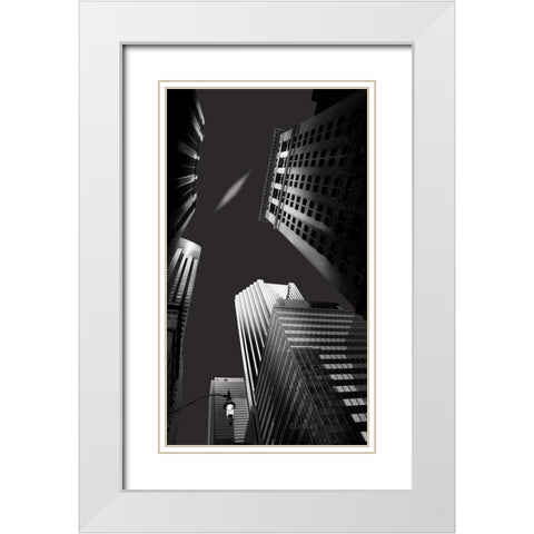 Bank Band White Modern Wood Framed Art Print with Double Matting by Lilizaimu, Cintia