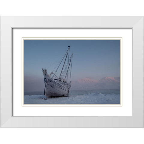 Cold White Modern Wood Framed Art Print with Double Matting by Olav Sebjornsen, Sverre