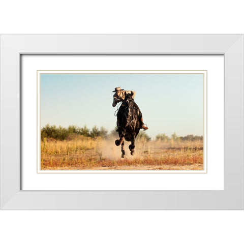 Catch ItaÂ€B White Modern Wood Framed Art Print with Double Matting by Weerink, Celine