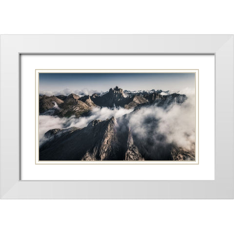 Blade Throne White Modern Wood Framed Art Print with Double Matting by Cui, Yuan