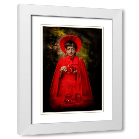 Tea Ceremny Japan White Modern Wood Framed Art Print with Double Matting by Chattopadhyay, Debasish