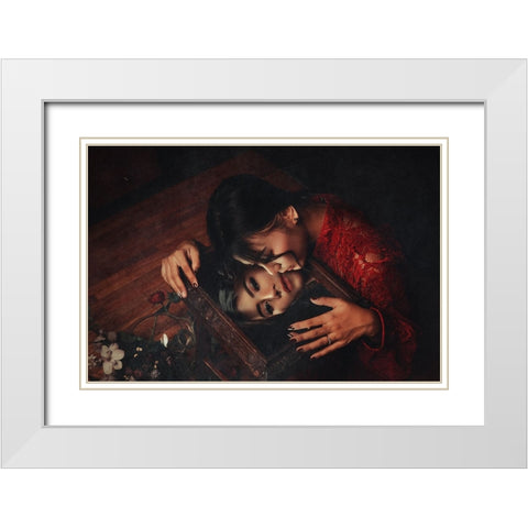 Ngaca White Modern Wood Framed Art Print with Double Matting by Abdillah, Djayent