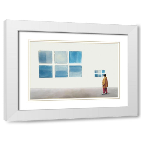 A Love For Small Things White Modern Wood Framed Art Print with Double Matting by Vangindertael (Lagrange), Luc