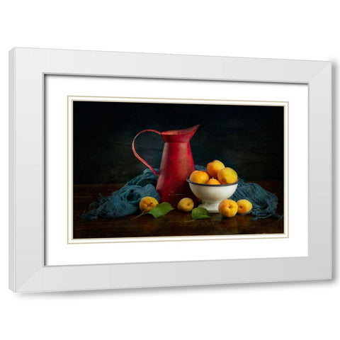 Summer Fruits White Modern Wood Framed Art Print with Double Matting by Sahin, Ramiz