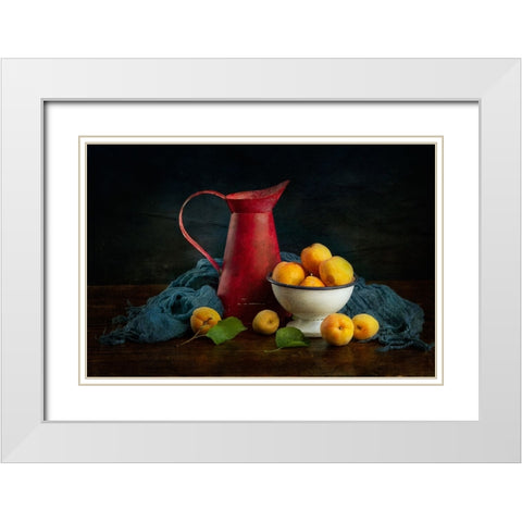 Summer Fruits White Modern Wood Framed Art Print with Double Matting by Sahin, Ramiz