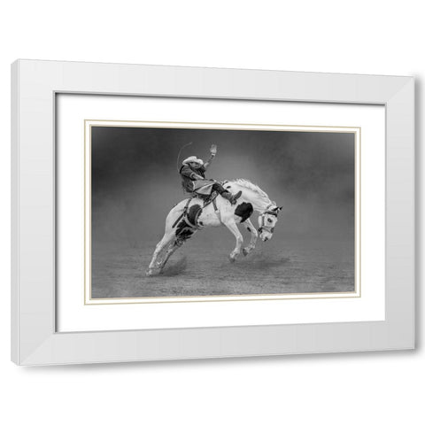 Get Off Me! White Modern Wood Framed Art Print with Double Matting by Ni, Xiaolin