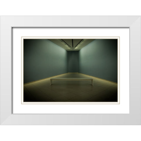 Room White Modern Wood Framed Art Print with Double Matting by Wolters-Wrase, Heike