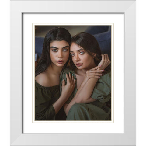 Portrait White Modern Wood Framed Art Print with Double Matting by Sasani, Behrouz