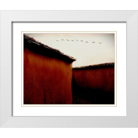 Leaving For Winter White Modern Wood Framed Art Print with Double Matting by Thomas, Gareth