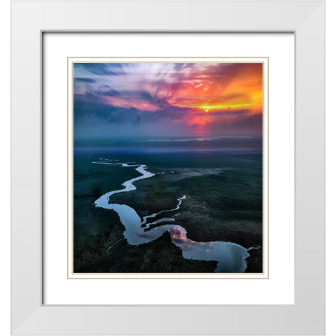 My Affectionate Beloved White Modern Wood Framed Art Print with Double Matting by Yu, Liyun