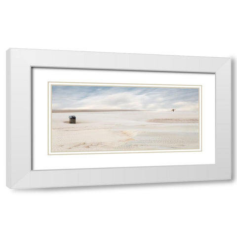 Lonely Surfer White Modern Wood Framed Art Print with Double Matting by Claes, Gilbert