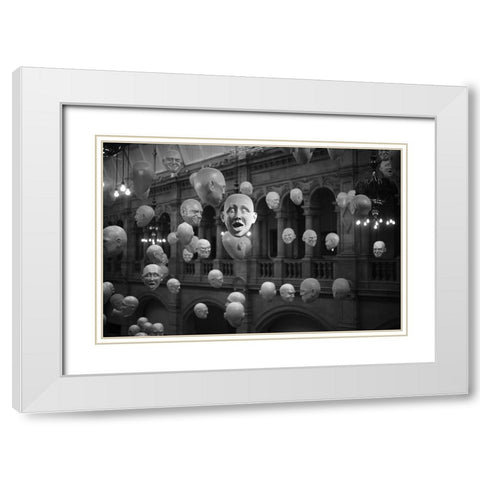 Expressions White Modern Wood Framed Art Print with Double Matting by Castoldi, Stefano