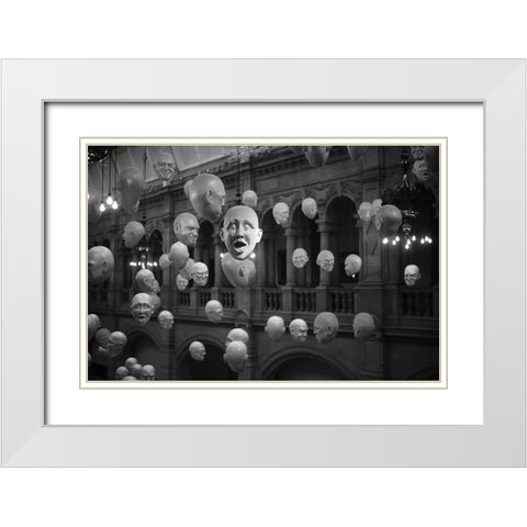 Expressions White Modern Wood Framed Art Print with Double Matting by Castoldi, Stefano
