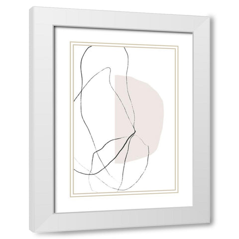 Fragile Lines White Modern Wood Framed Art Print with Double Matting by uplusmestudio