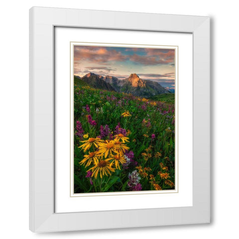 Colorful Season White Modern Wood Framed Art Print with Double Matting by Xu, Mei