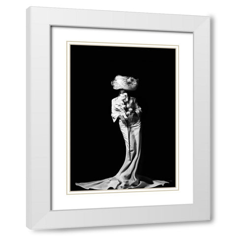 Beyond The Darkness White Modern Wood Framed Art Print with Double Matting by Taghipour, Marjan