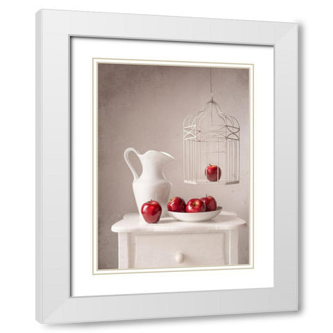 Apple Dream White Modern Wood Framed Art Print with Double Matting by Perfoncio, Margareth